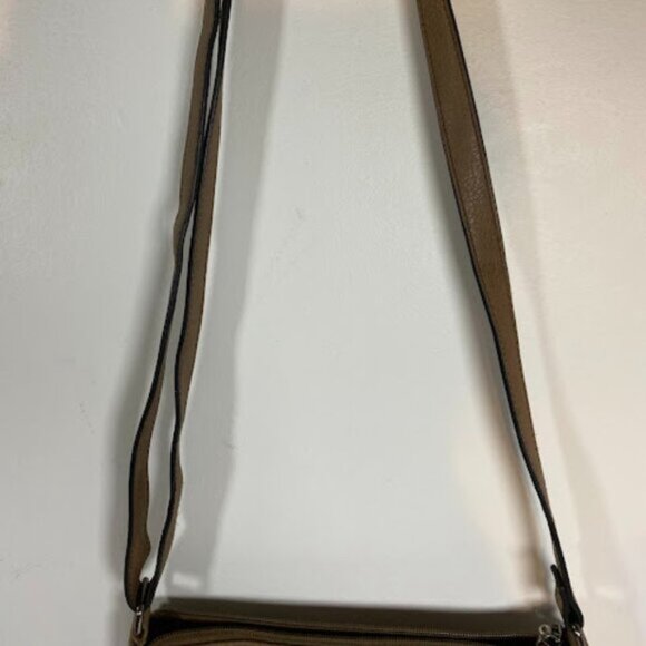 Roots 73 Women's Tan Vegan Leather Crossbody Bag Messenger Bag Small - Picture 4 of 8